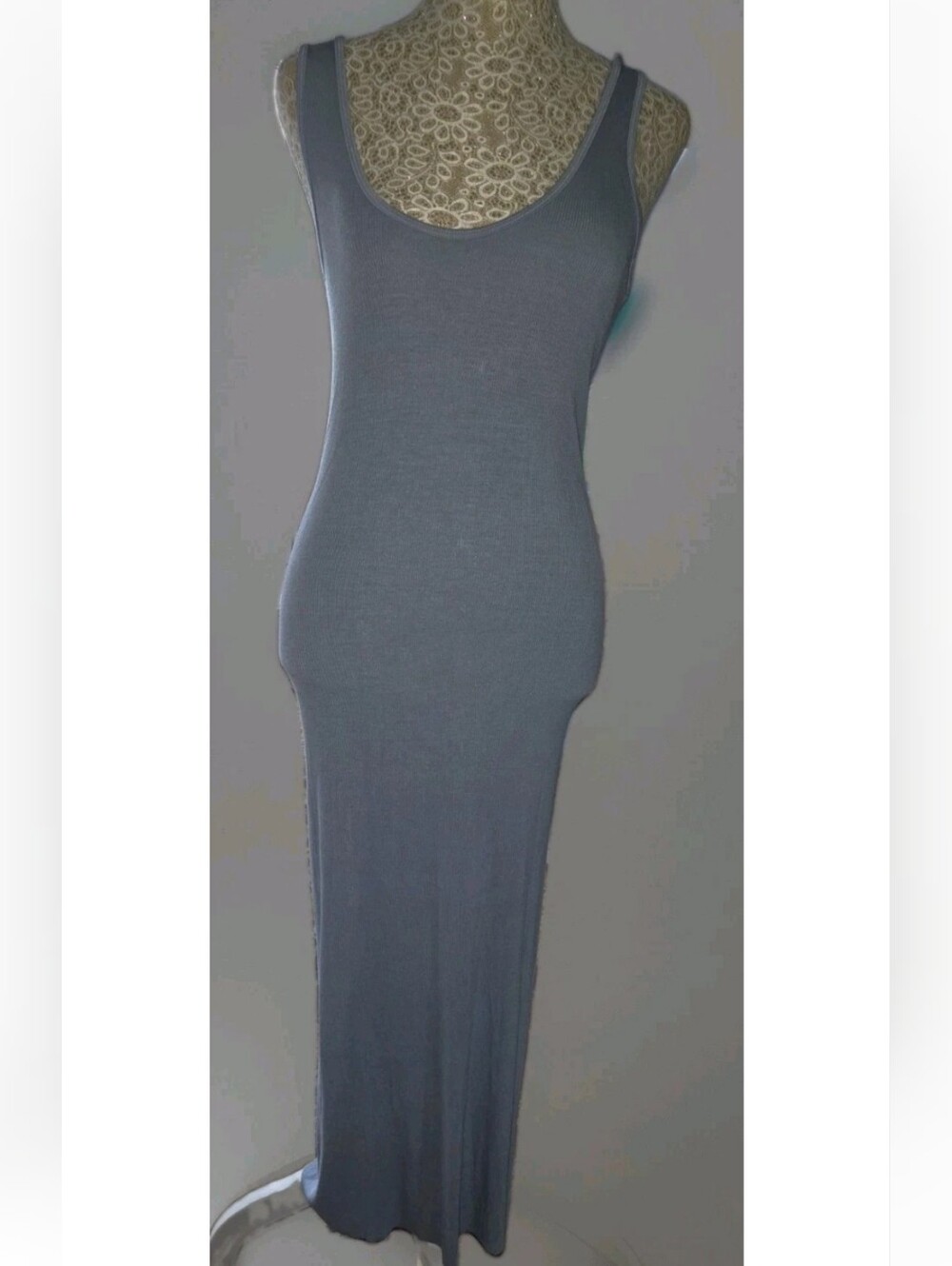 Enza Costa Ribbed Maxi  Dress Size S